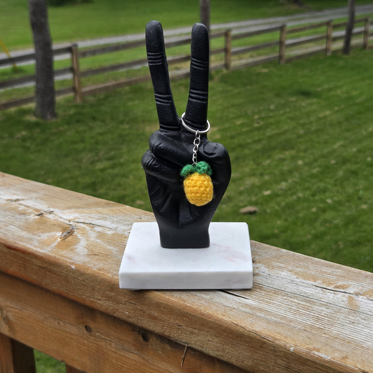 Crochet Mini Pineapple Keychain