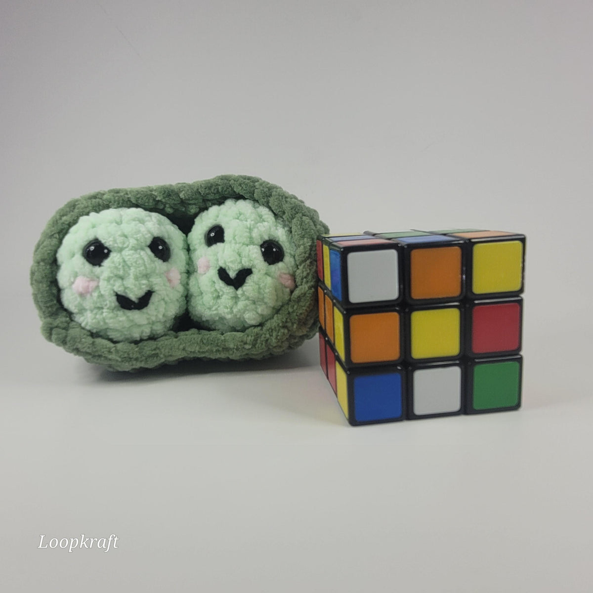 Mini Plush Crochet Amigurumi Peas in a Pod