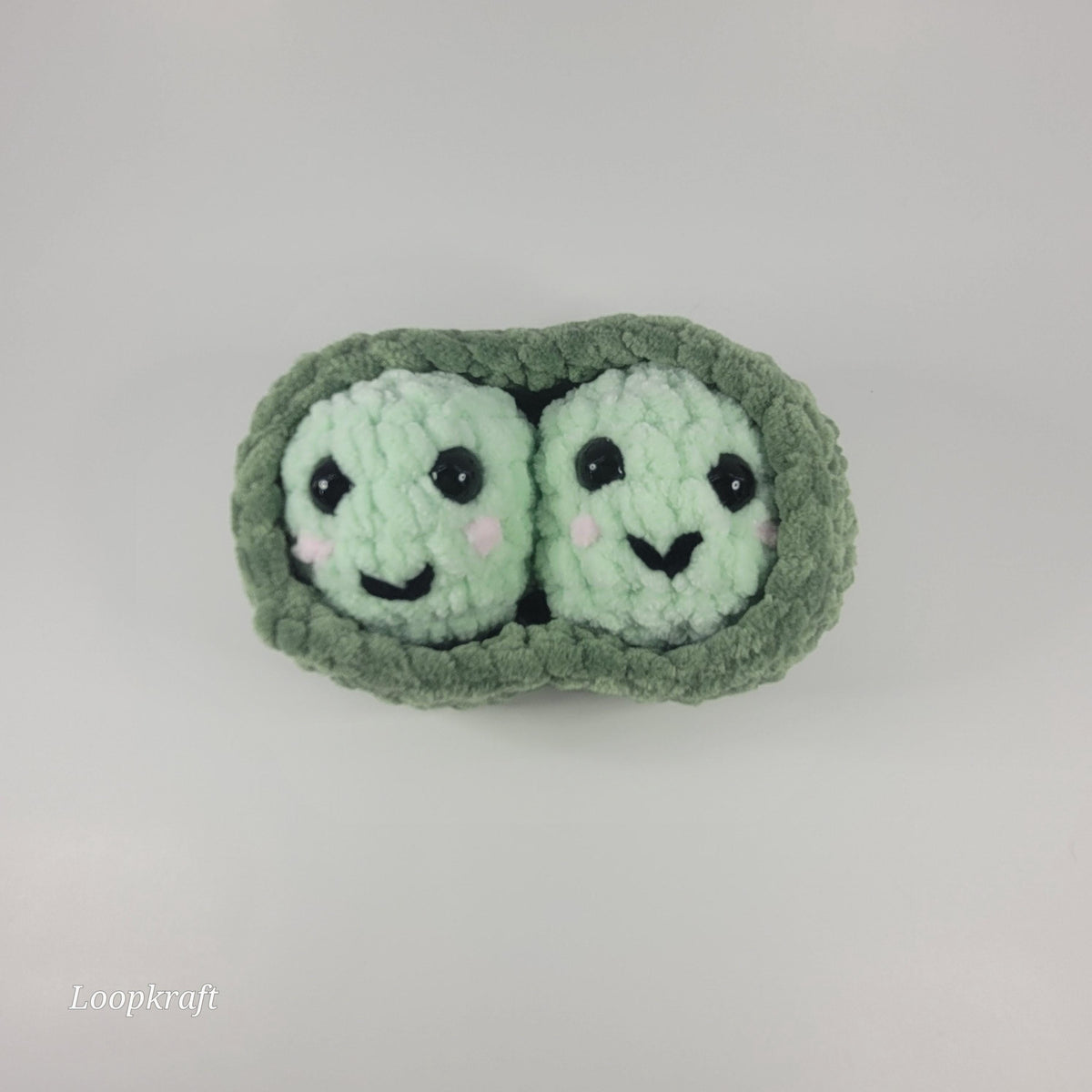 Mini Plush Crochet Amigurumi Peas in a Pod