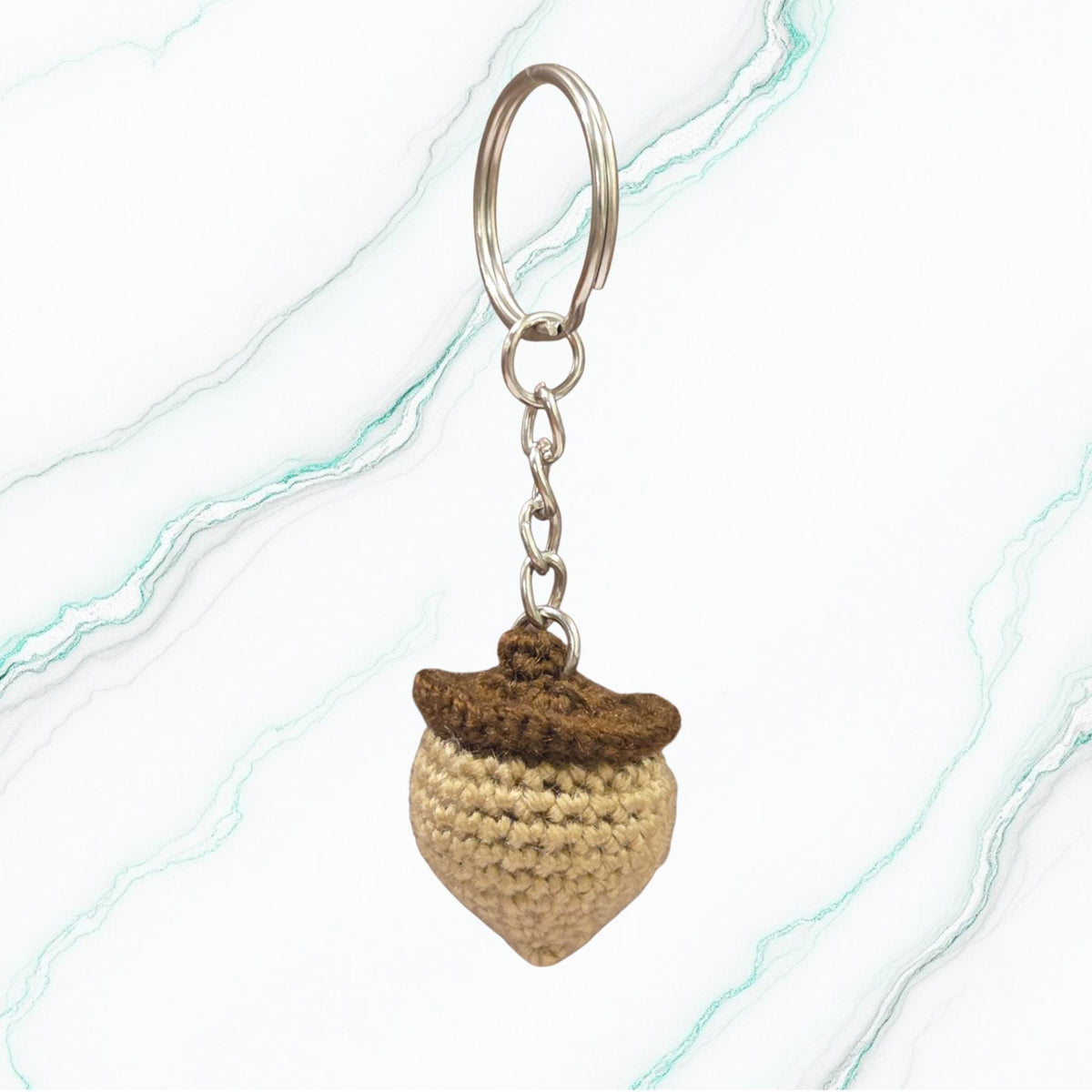 Crochet Mini Acorn Keychain