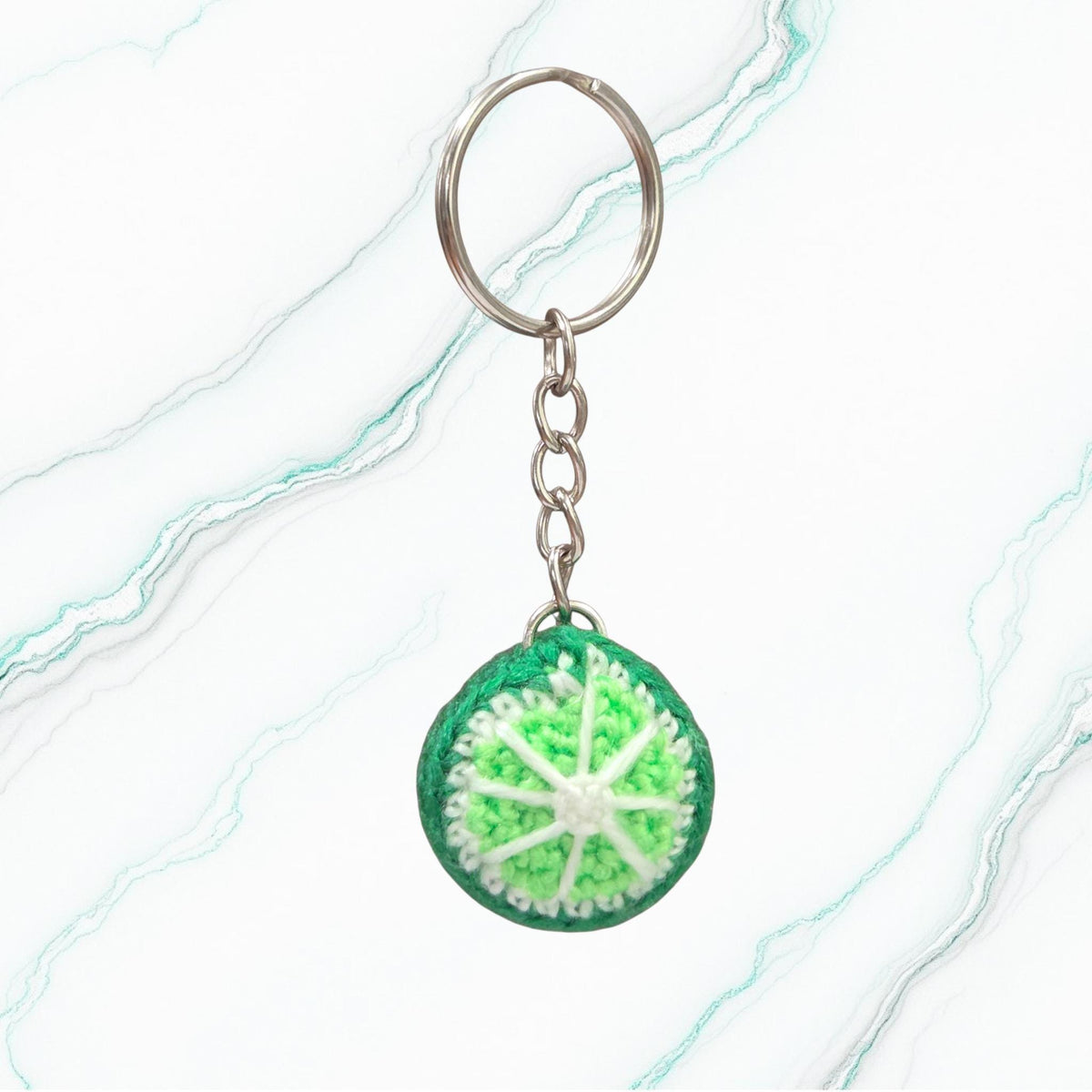 Crochet Mini Lime Keychain
