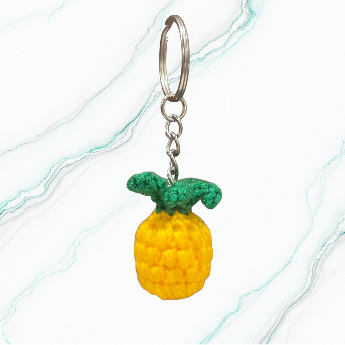 Crochet Mini Pineapple Keychain