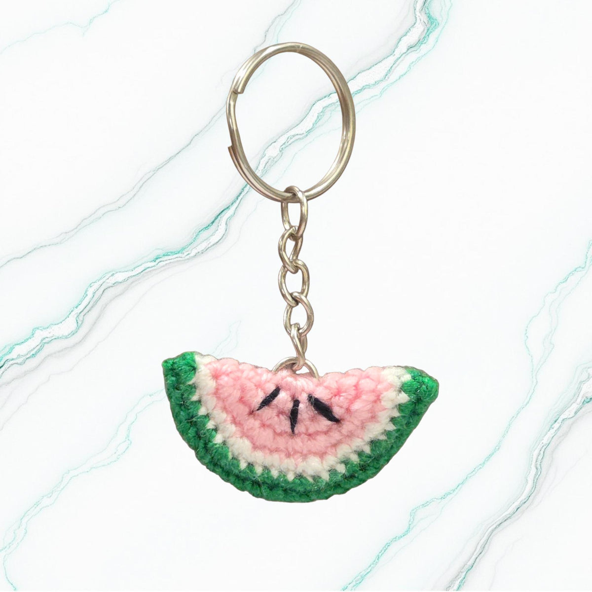 Crochet Mini Watermelon Keychain