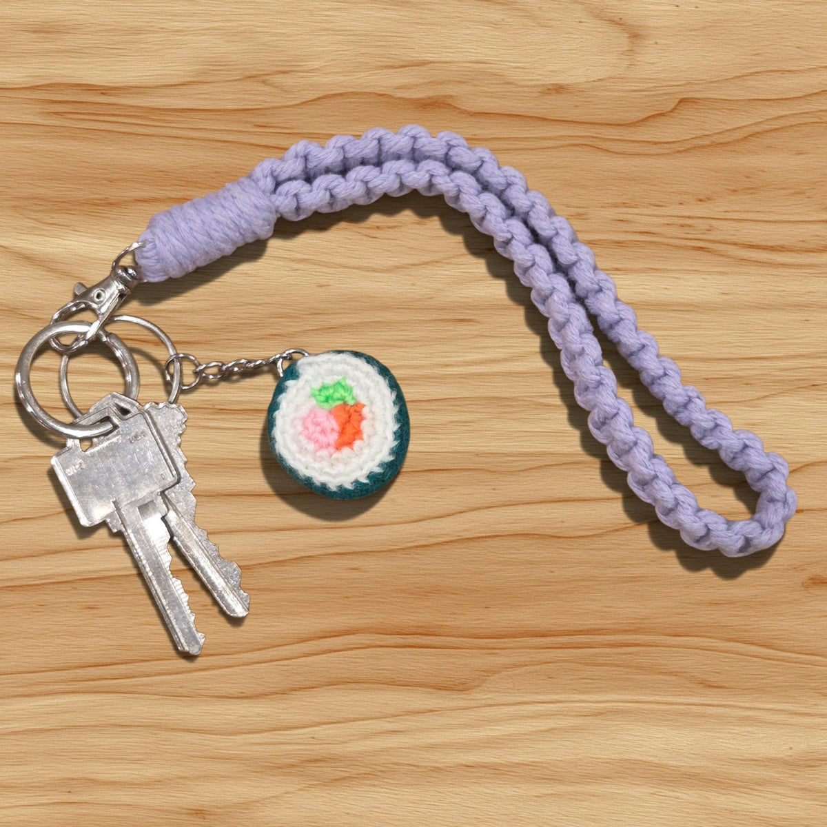 Crochet Mini Sushi Keychain