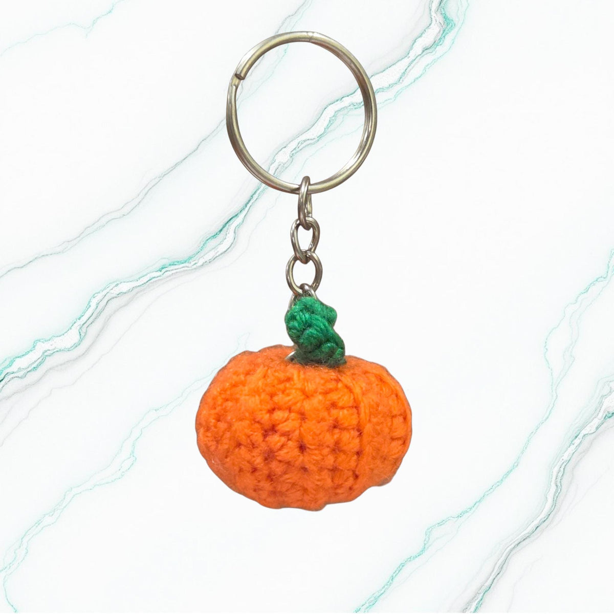 Crochet Mini Pumpkin Keychain