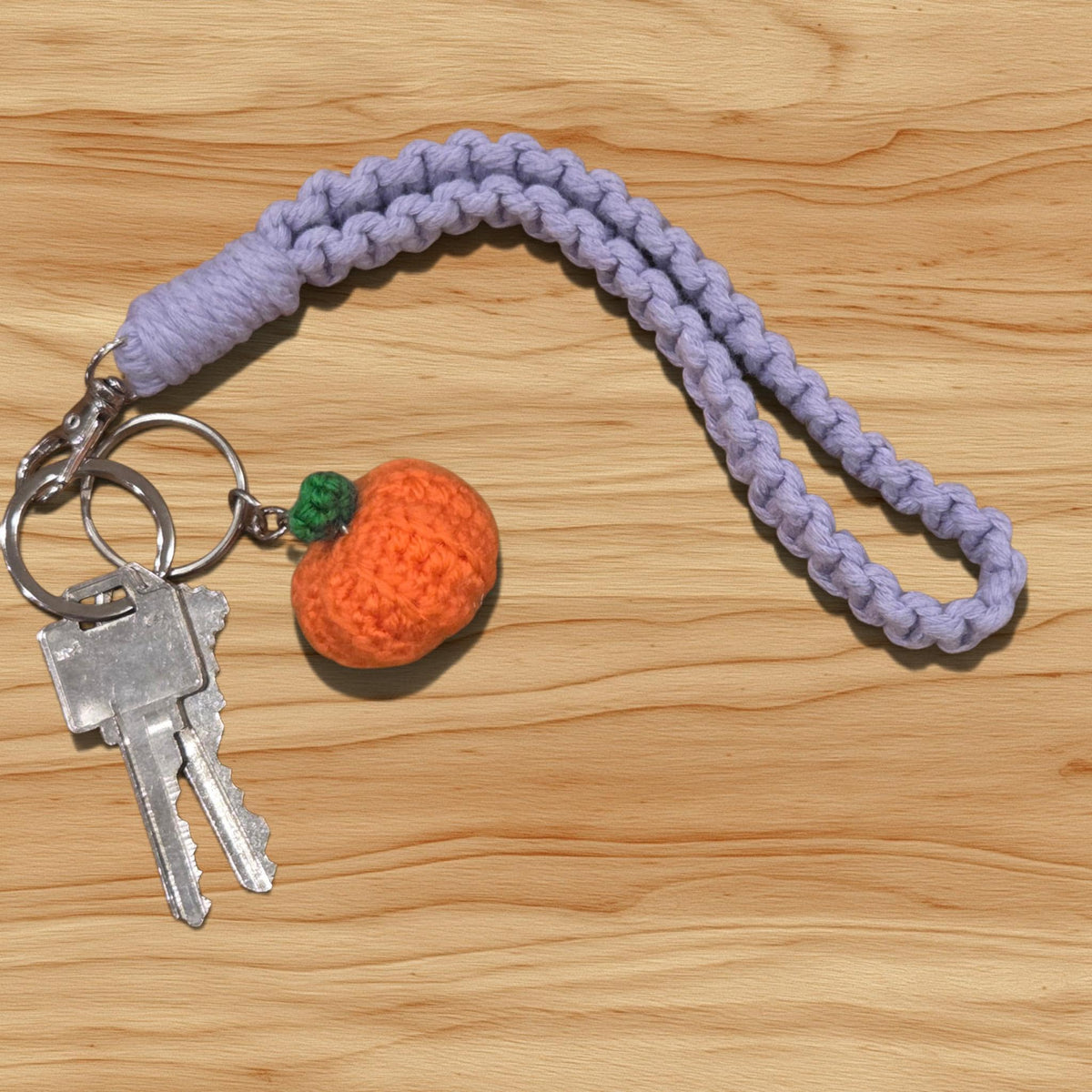 Crochet Mini Pumpkin Keychain