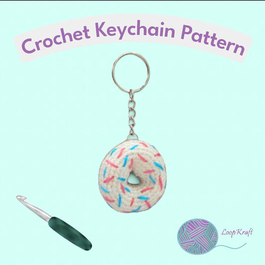 Crochet Mini Donut Keychain PDF Pattern Download