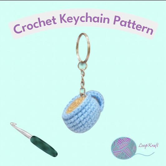 Crochet Mini Coffee/Tea Mug Keychain PDF Pattern Download