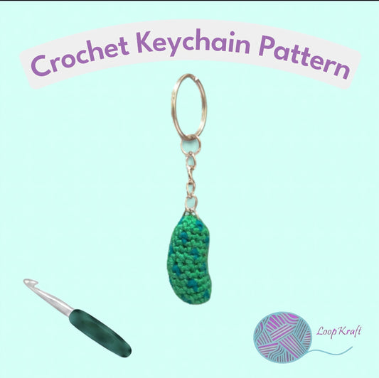 Crochet Mini Pickle Keychain PDF Pattern Download