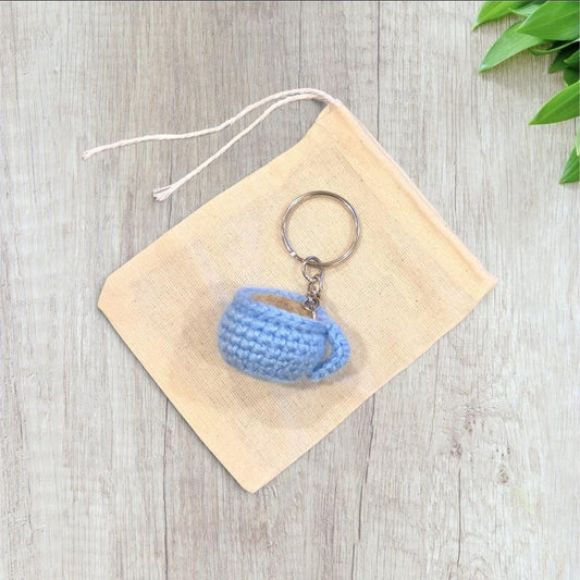Crochet Mini Coffee/Tea Mug Keychain