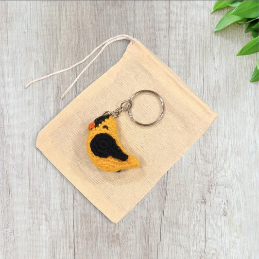 Crochet Mini Songbird Keychain