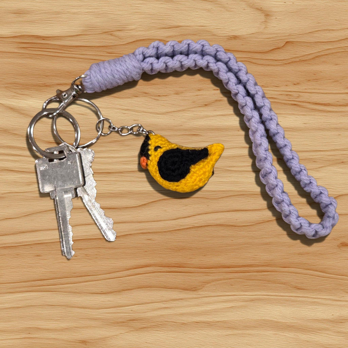 Crochet Mini Songbird Keychain