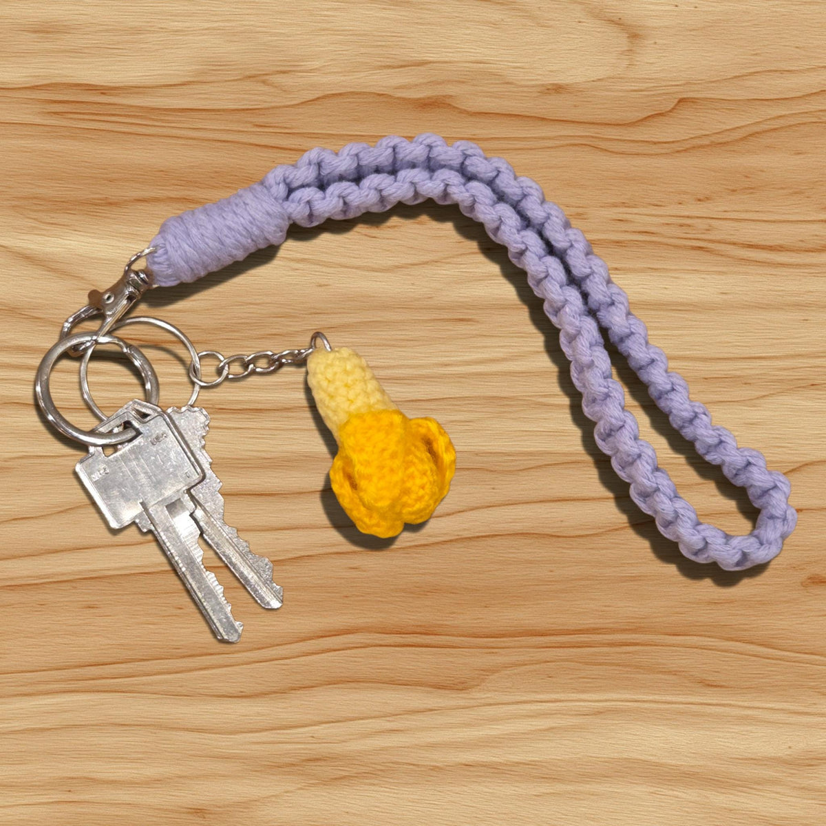 Crochet Mini Banana Keychain