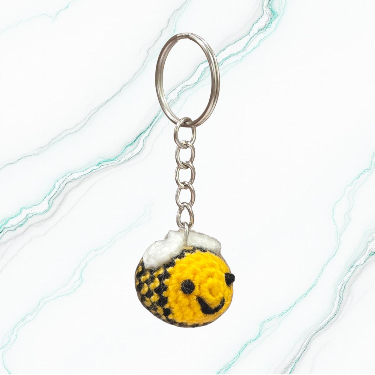 Crochet Mini Bee Keychain