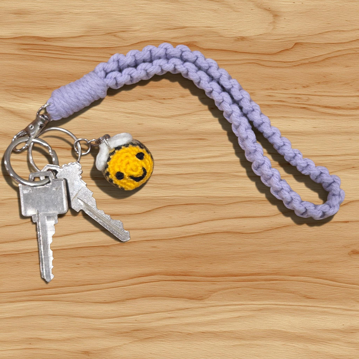 Crochet Mini Bee Keychain