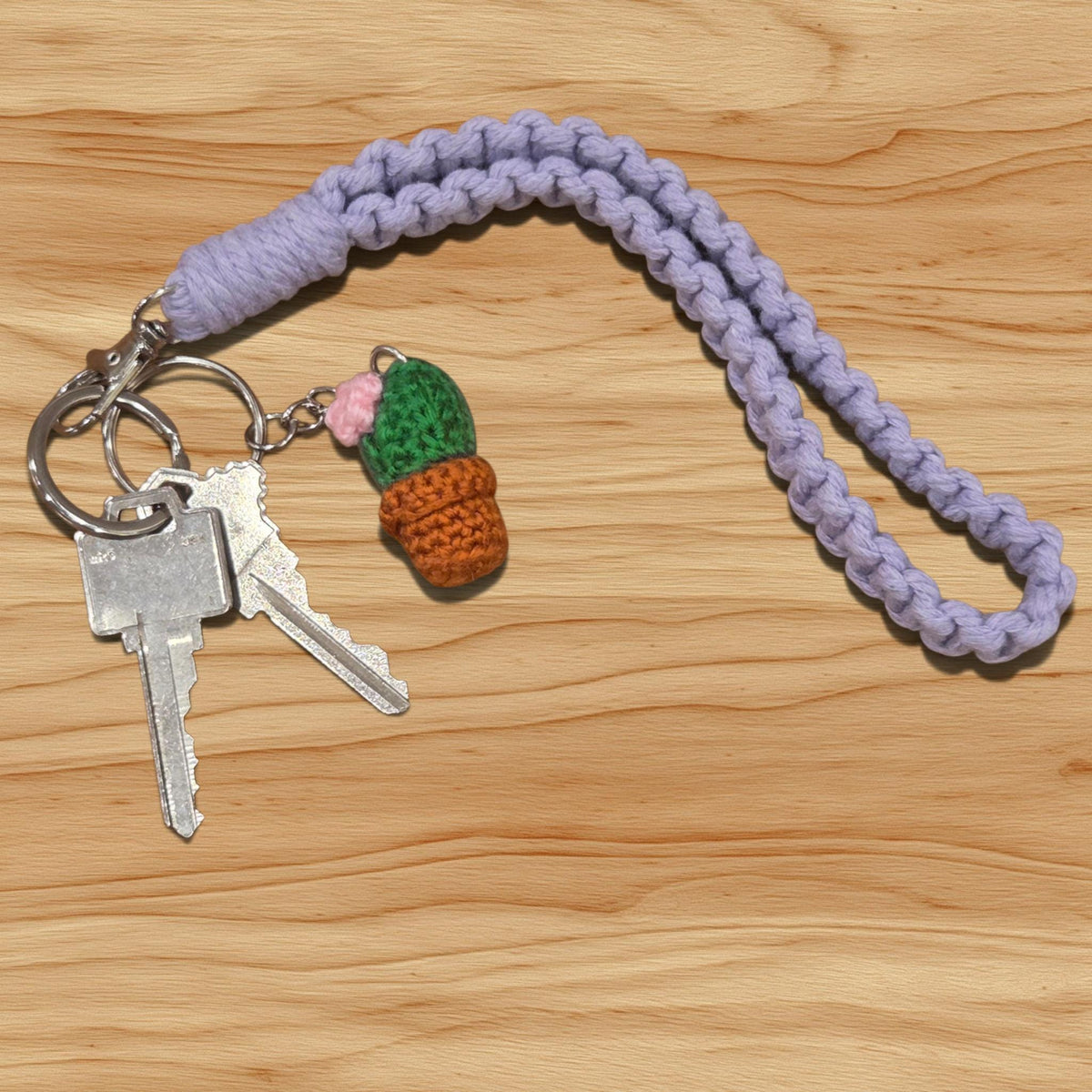 Crochet Mini Cactus Keychain