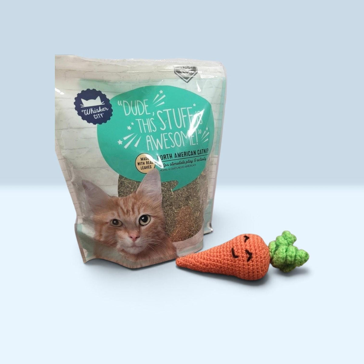 Crochet Cat Toy | Carrot | Catnip Filled