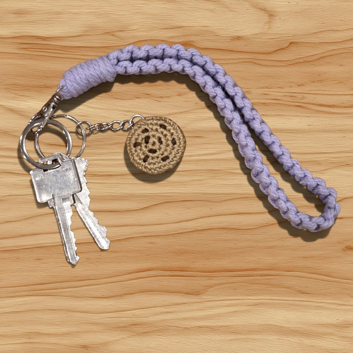 Crochet Mini Cookie Keychain