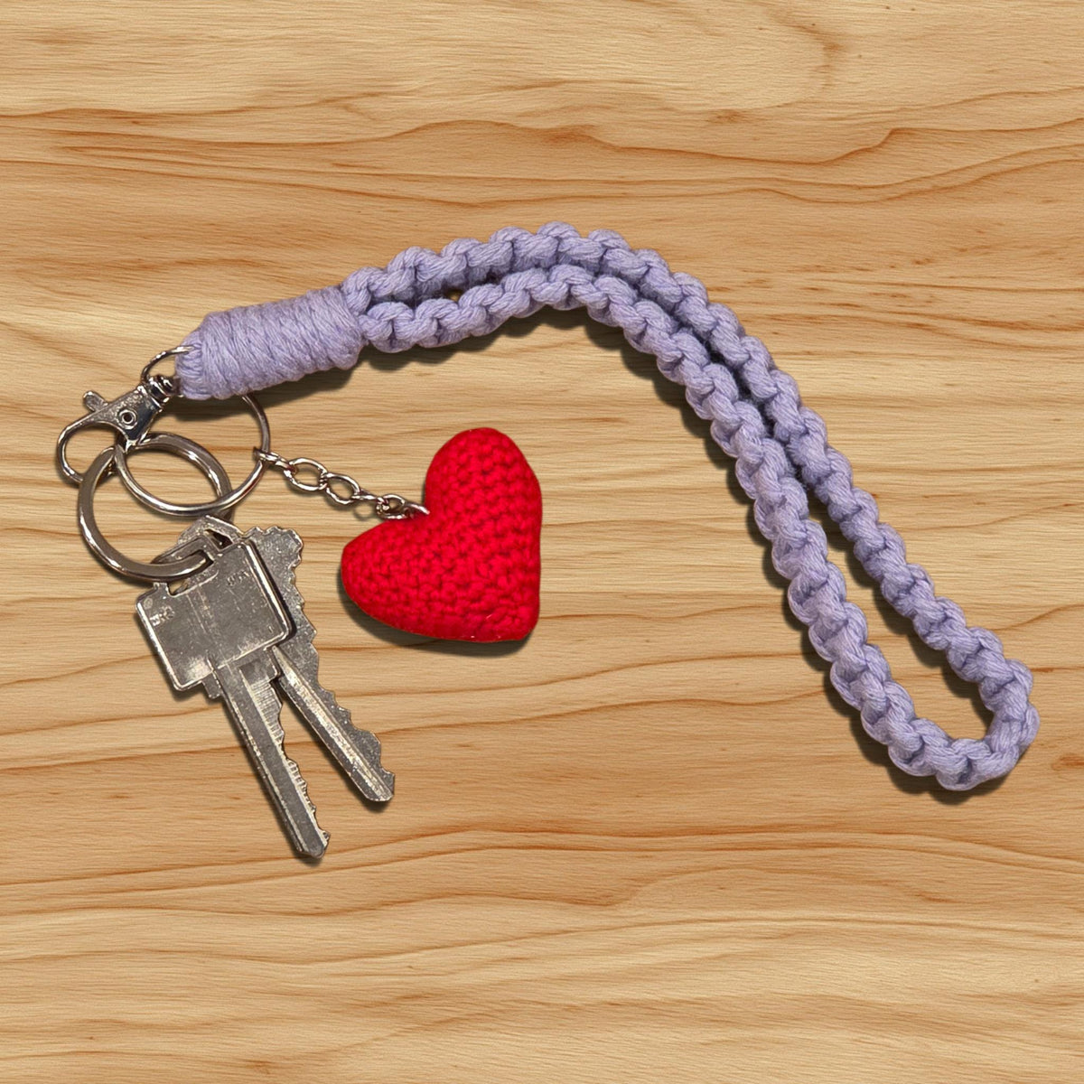 Crochet Mini Heart Keychain (multiple colour options)