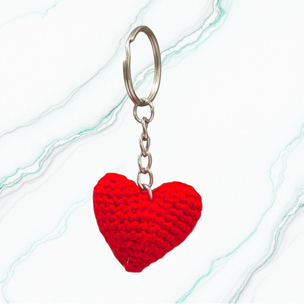 Crochet Mini Heart Keychain (multiple colour options)