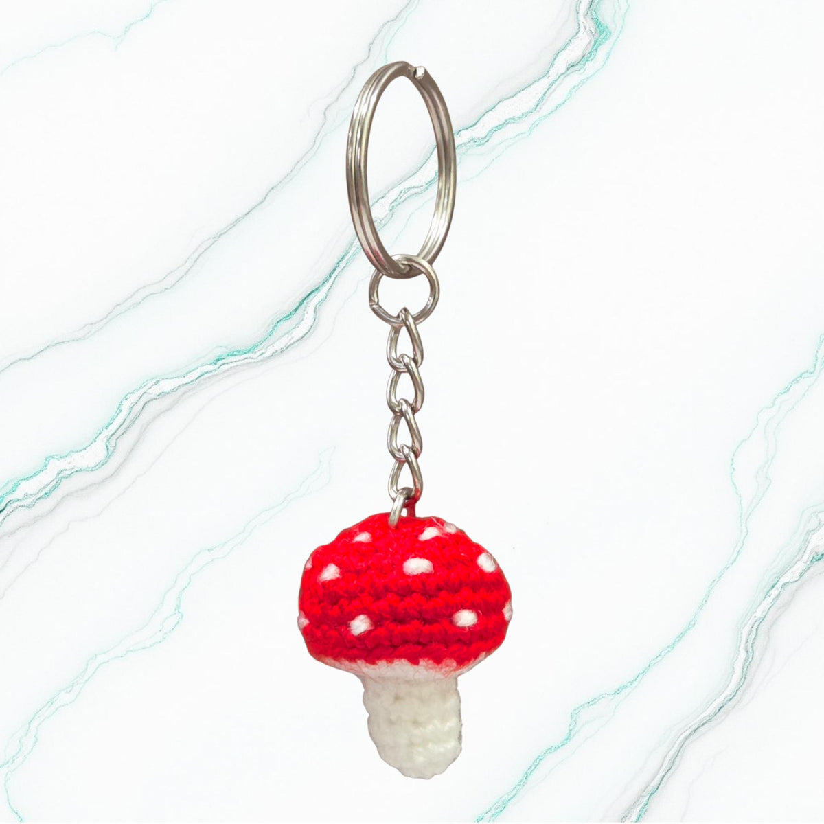 Crochet Mini Mushroom Keychain (multiple colour options)