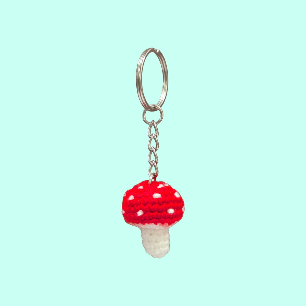 Crochet Mini Mushroom Keychain PDF Pattern Download