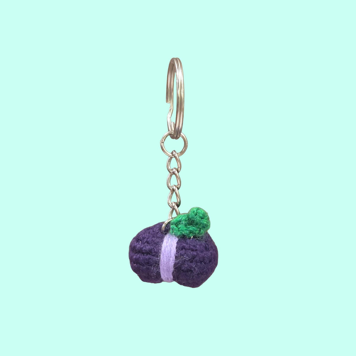 Crochet Mini Peach/Plum Keychain PDF Pattern Download