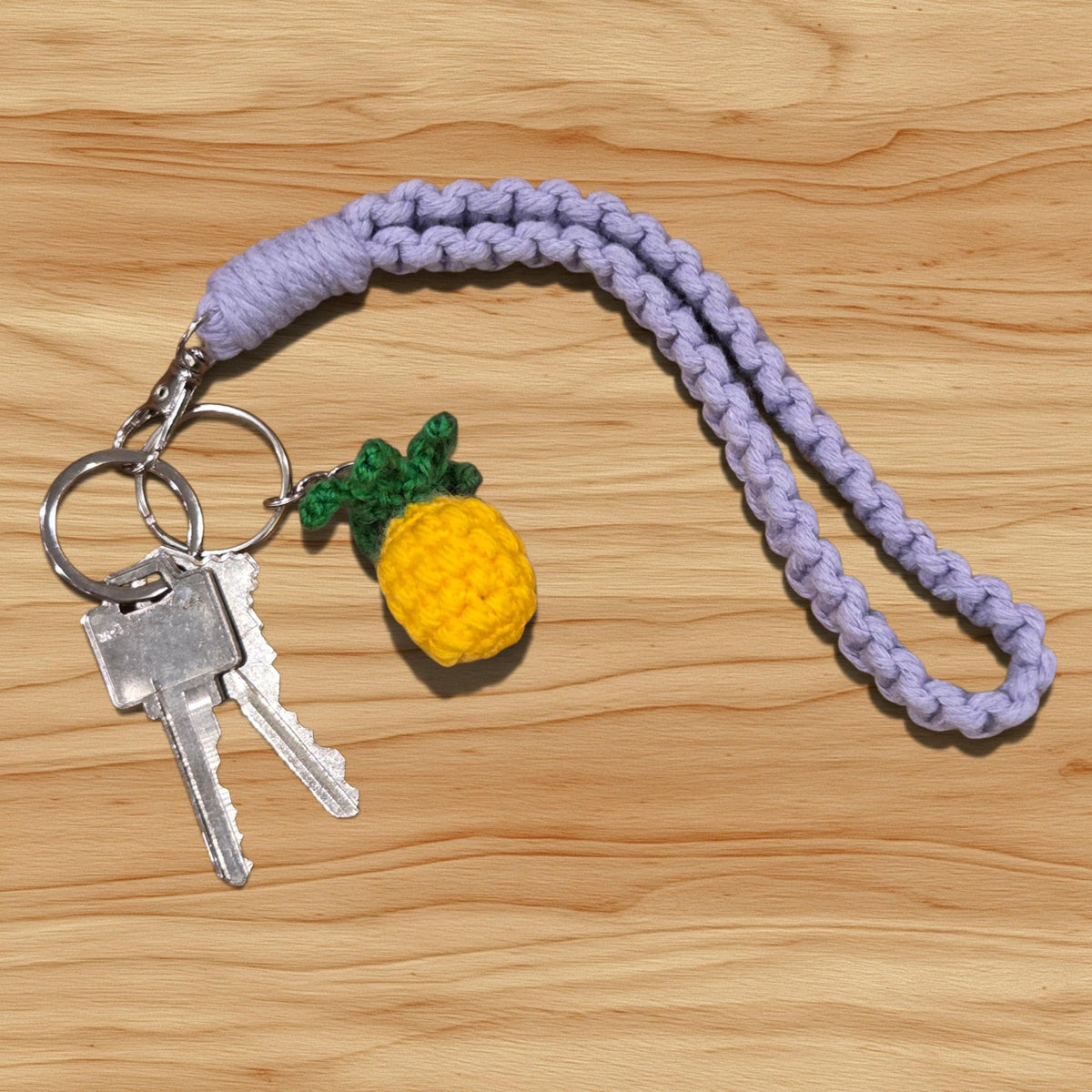 Crochet Mini Pineapple Keychain