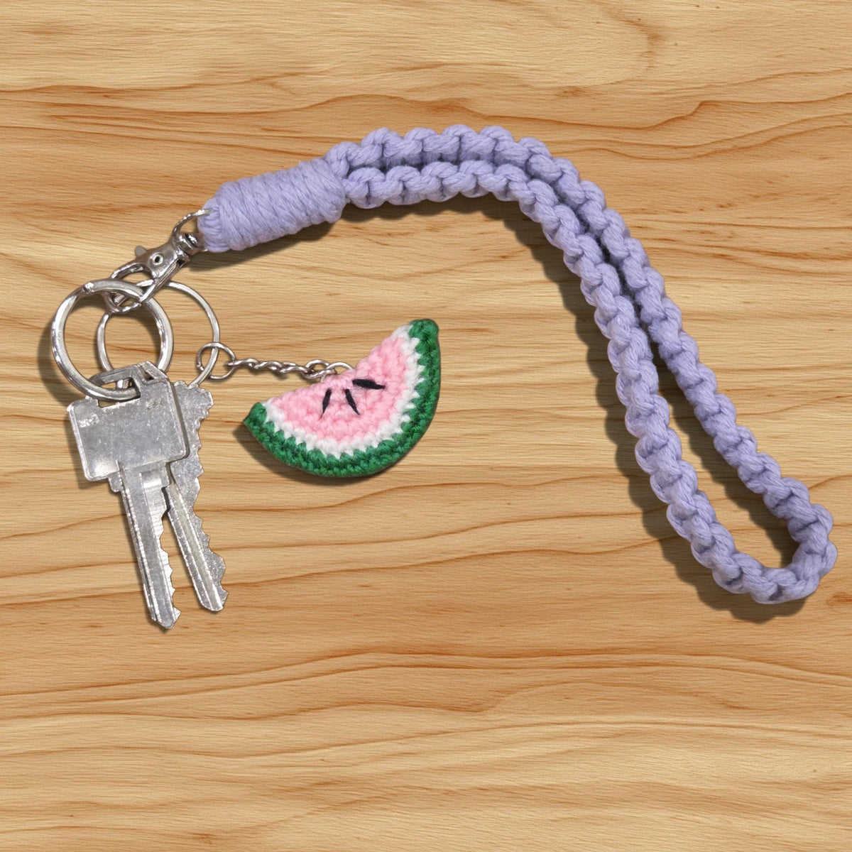 Crochet Mini Watermelon Keychain