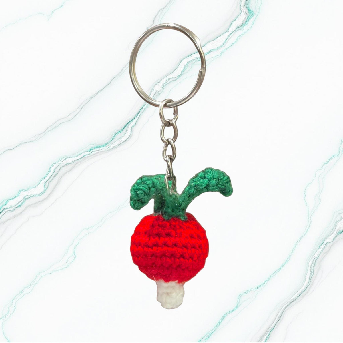 Crochet Mini Radish Keychain