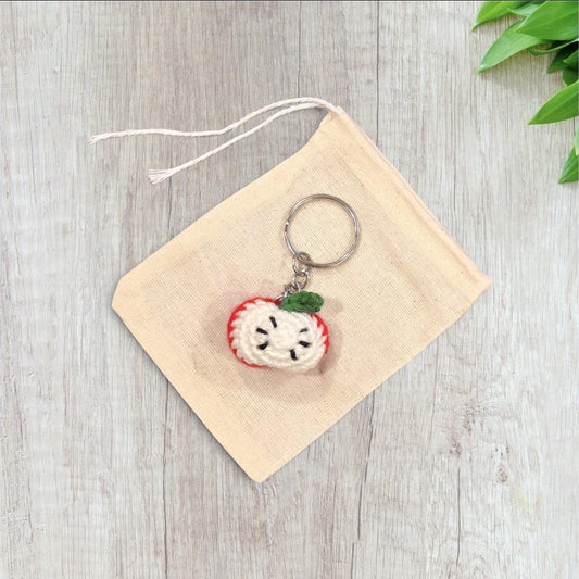 Crochet Mini Apple Keychain