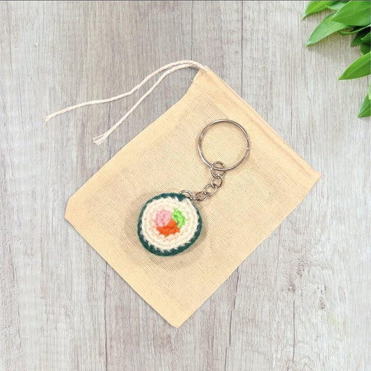 Crochet Mini Sushi Keychain
